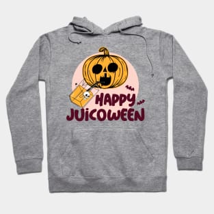 Halloween pumpkin scary drinking juice with skull - Happy Juicoween Hoodie